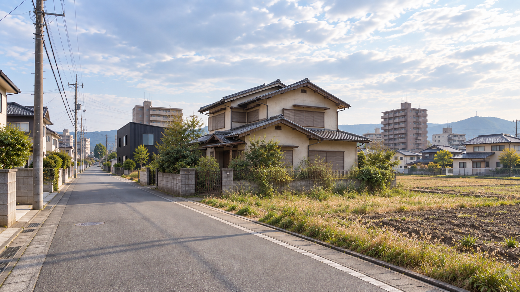 岐阜市の市街地近郊をイメージした空き家